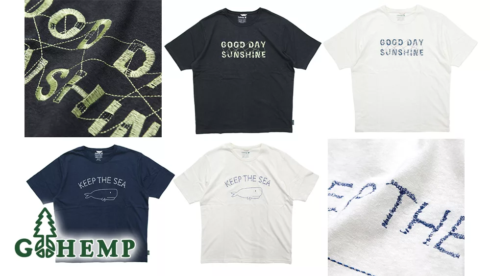 GOHEMP2025新作の刺繍Tシャツ