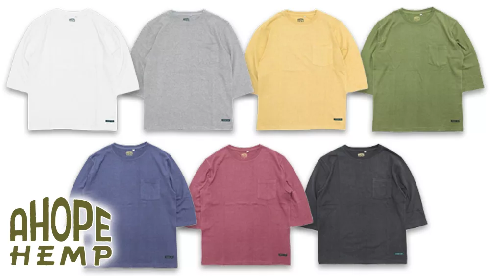 A HOPE HEMPのSet in POCKET 3/4 Tee