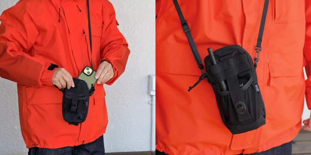 rain or shineのポーチ着画